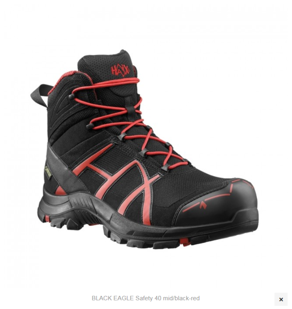 Haix BLACK EAGLE Safety 40 mid/black-red UK 7